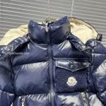 Moncler Enfant Yule Hooded Down Jacket In Blue