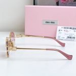 Oval Frame Sunglasses In Pink And Gold Smu52Ys – Sg205