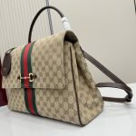 Paparazzo Large Top Handle Bag Sand And Brown GG Canvas