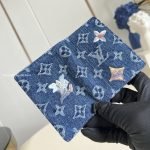 Pocket Organizer Wallet Blue Monogram Flowers Denim M27560