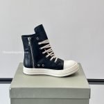 Rick Owens Geobasket High-Top Sneakers In Black Leather – Ro43