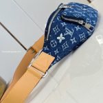 Rush Bumbag Blue Monogram Flowers Denim M27640