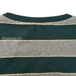 Striped Logo-Patch Sweatshirt In Green And Grey – Sk798