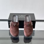Suede Mules In Dark Brown – Pds41