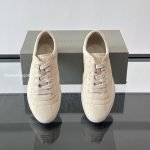 Suede Sneakers In Beige