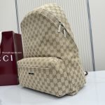 Tag Large Backpack Sand And Brown GG Canvas