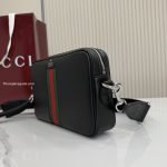 Web Trademark Small Crossbody Bag Black Leather