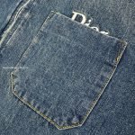 Zipped Jacket Blue Cotton Twill