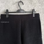 Black & Green Striped Crochet Shorts