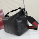 Brera Medium Crossbody Bag Black Soft Grainy Leather