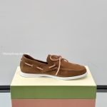 Brown Nubuck Boat Loafers