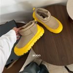 Classic Ultra Mini Weather Shoes In Brown And Yellow