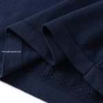 Cotton-Cashmere Short-Sleeved Crewneck In Navy Blue 1Ak6Xl