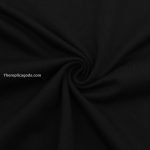 Cotton Jersey T-Shirt In Black With Embroidery