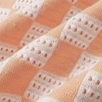 Damier Short-Sleeved Shirt In Orange And White – Sh531
