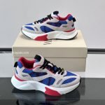 Demivee Mesh And Suede Sneakers In White And Blue – Vl226