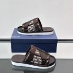 Alpha Sandals Brown Oblique Jacquard – Cds41