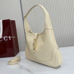 Jackie 1961 Medium Shoulder Bag Light Yellow Soft Grainy Leather