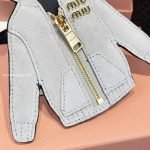 Leather Shirt Keychain In Grey