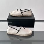 Logo Embroidered Espadrilles Sandals In Beige