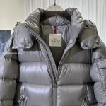 Maya Hooded Short Down Jacket In Grey