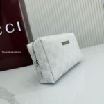 Medium Cosmetic Case With Gucci Plaque Ivory GG Canvas