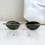 Mm216 Oval Sunglasses In Gold – Sg290