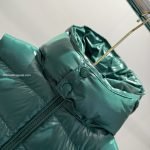 Moncler Ania Hooded Down Gilet In Green