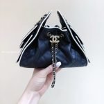 25 Mini Handbag Black Calfskin Leather