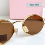 Oval Frame Sunglasses In Gold Smu52Ys – Sg206