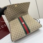 Paparazzo Large Top Handle Bag Sand And Brown GG Canvas