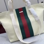 Positano Medium Tote Bag Ivory Washed-Effect Canvas