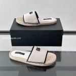 Salt & Pepper Fabric Espadrille Sandals In White