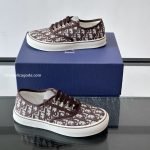 Saltwind Sneakers Brown Oblique Embroidered Cotton – Cd505