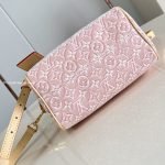 Speedy Bandouliere 20 Bag Rose Ruban Monogram Embleme Jacquard M2A039