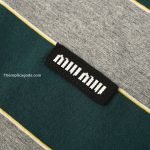Striped Logo-Patch Sweatshirt In Green And Grey – Sk798