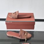 Summer Charms Cotton Sandals In Brown