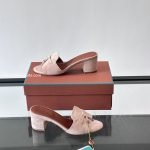 Summer Charms Sandals Light Pink Suede Goatskin