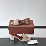 Summer Charms Sandals White Suede Goatskin
