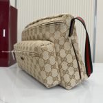 Tag Medium Crossbody Bag Sand And Brown GG Canvas