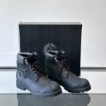 Timberland X Ch Triple Cross Patch Boots In Black