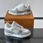 Trainer Sneakers Grey Textured Calfskin 1Akcja