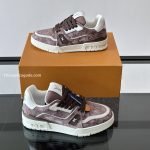 Trainer Sneakers Taupe Brown Canvas 1Akbam