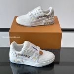Trainer Sneakers White Grained Calf Leather 1Ajs64