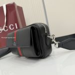 Web Trademark Mini Bag Black Soft Leather