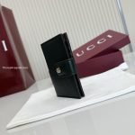 Bi-Colour GG Marmont Card Case Black Leather