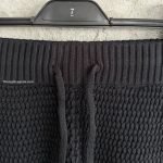Black & Green Striped Crochet Shorts