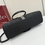 Borsetto Large Boston Bag Grey And Black GG Canvas