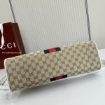Borsetto Large Boston Bag Sand And Brown GG Canvas