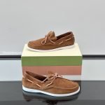 Brown Nubuck Boat Loafers